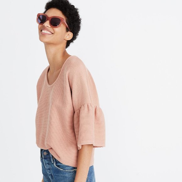 Madewell Texture & Thread Gathered-Sleeve Top - Picture 2 of 7